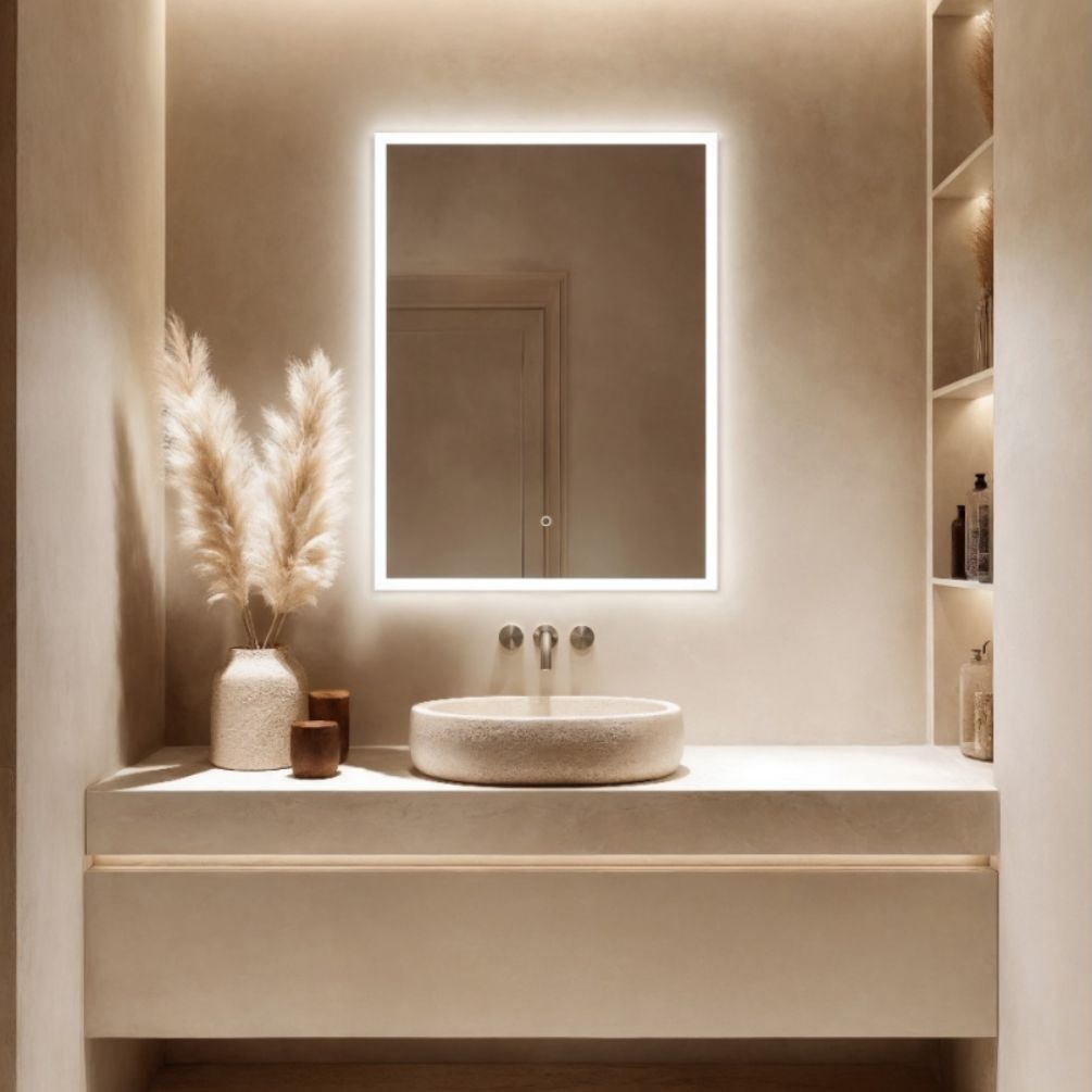 Origins Living Cleo 600mm x 800mm Rectangular Illuminating LED Mirror